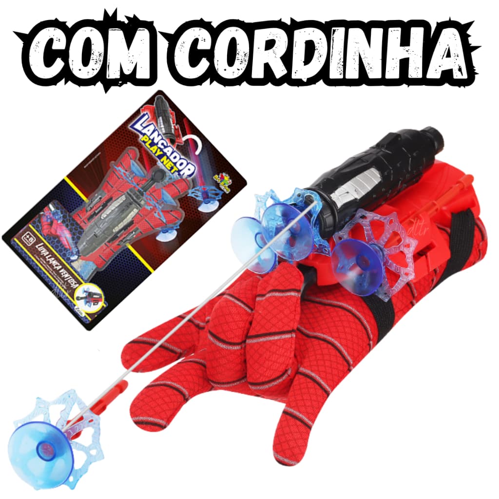 Luva Homem Aranha Lança Teia Spider Man Brinquedo Presente