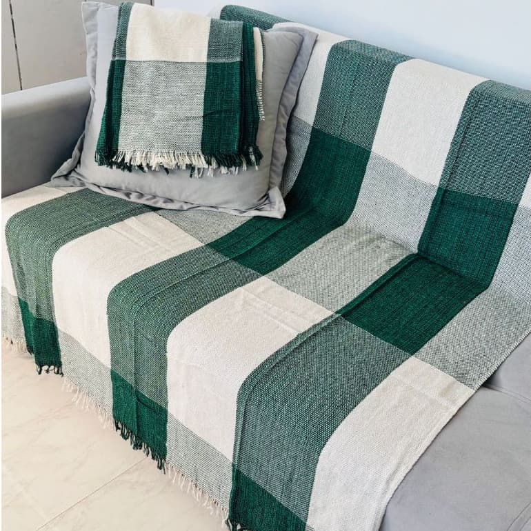 Manta Para Sofá King Conforto, Decorativa e Protetora Tamanho 210x120 Tecido 100% Algodão Lavagem Fácil