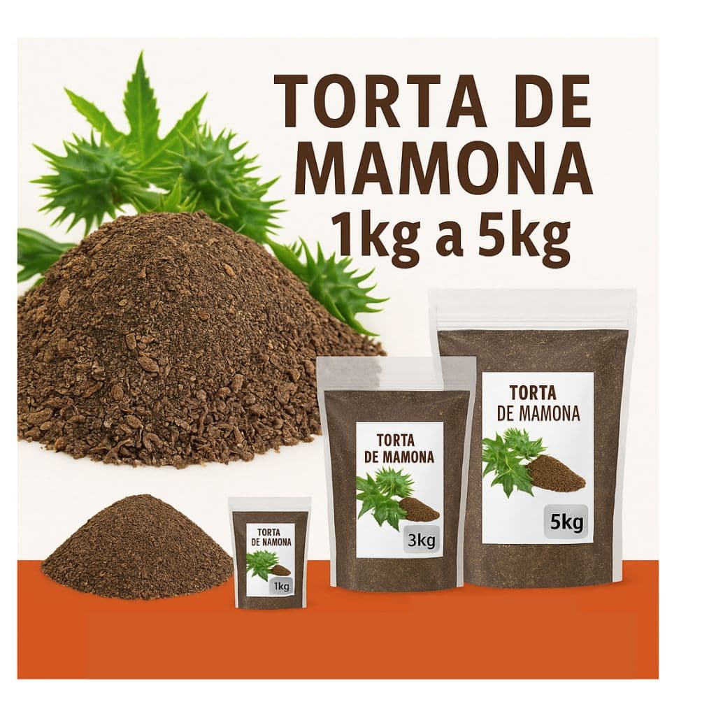 5kg Torta de Mamona para Plantas | Adubo Orgânico Natural - Hortas, Frutas e Flores