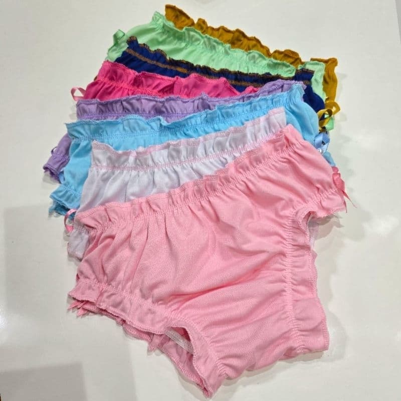 PROMOÇÃO 6 Calcinhas Infantil Calçolinha Frufru Lisa Com Elastico Confortavel REVENDA