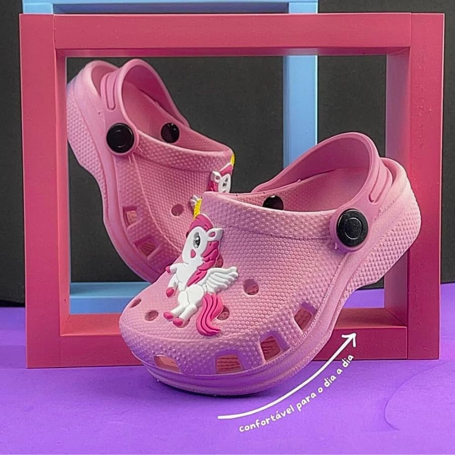 babuche infantil criança menina 19 ao 32 papete confortavel feminino unicornio calçado infantil