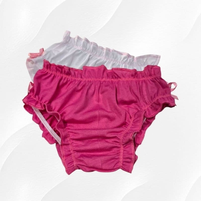 kit c/ 3 Calçolinha Para Menina Calcinhas Frufru Lisa Para Personalizar