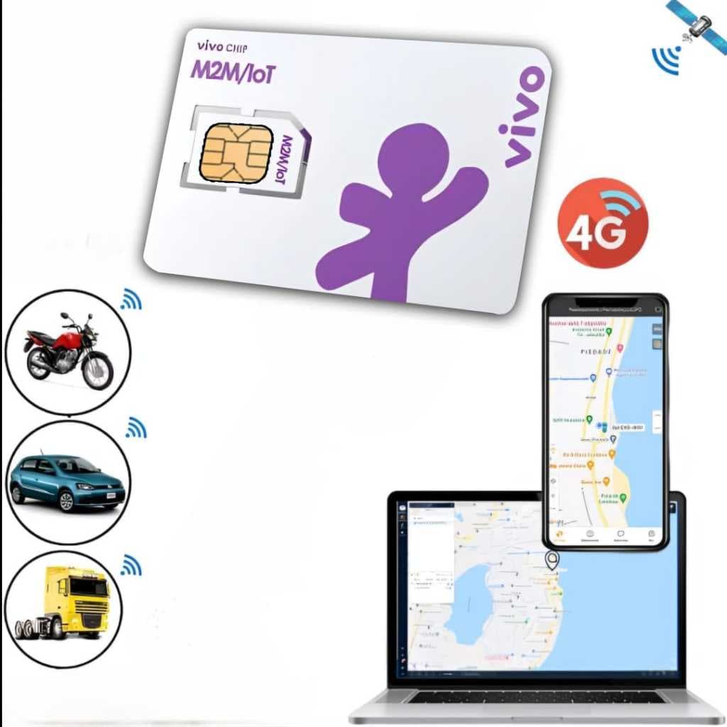 Chip vivo m2m para Rastreador mais app