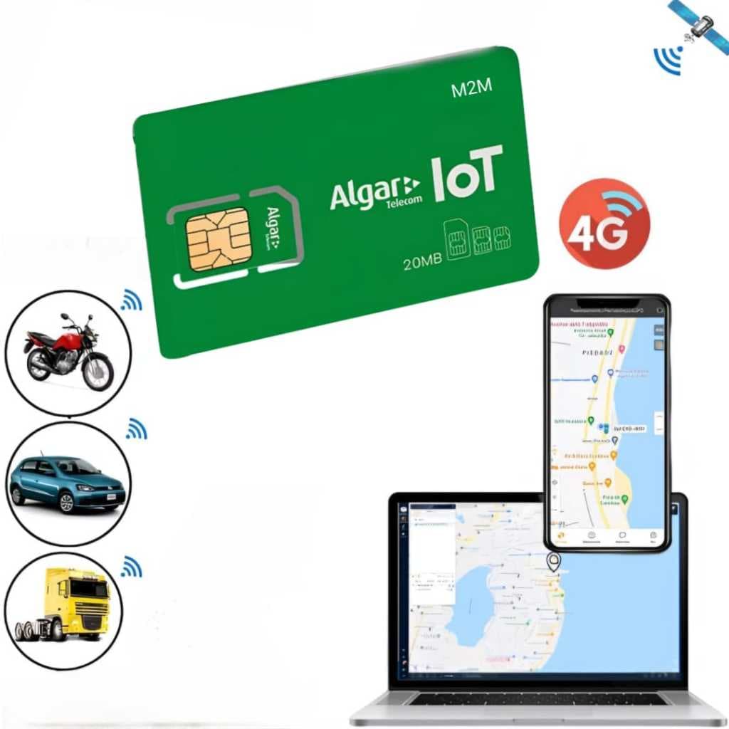Chip m2m para Rastreador 5 operadoras mais app e plataforma