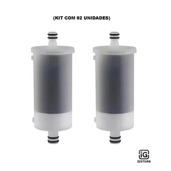 Kit 2 Refil Universal Para Filtros Torneira Gourmet Carvão Ativado Vela Pró-Saúde