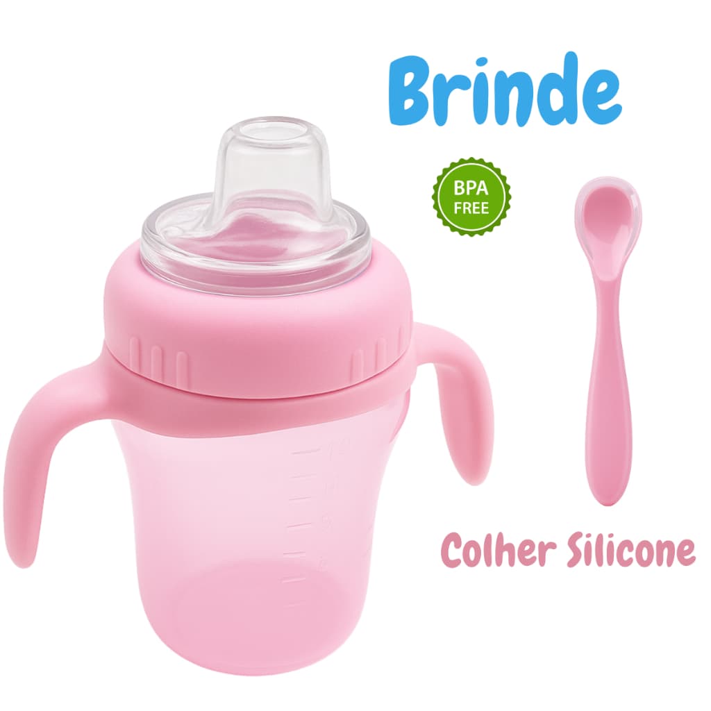 Copo Para Bebê Anti Vazamento 240ml Cefisa