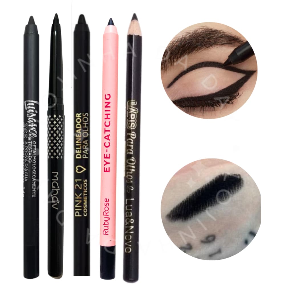 Lapis De Olho Preto Prova D'Agua Hipoalergênico Pigmentado