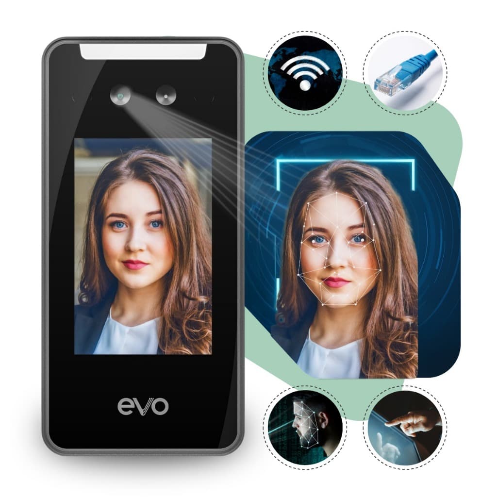 Controle Acesso Leitor Facial Reconhecimento  Ponto Interfone Fechadura Eletrônico Senha Digital