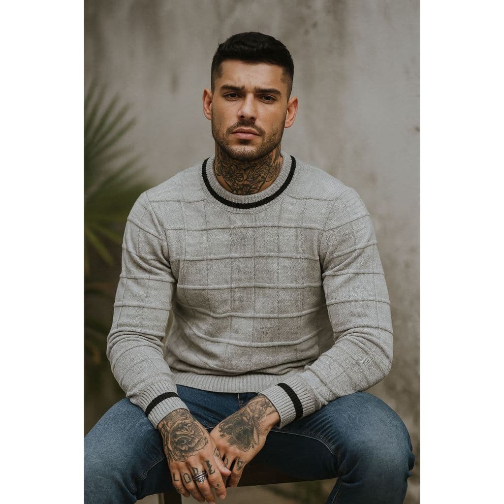 Suéter masculino casaco de frio