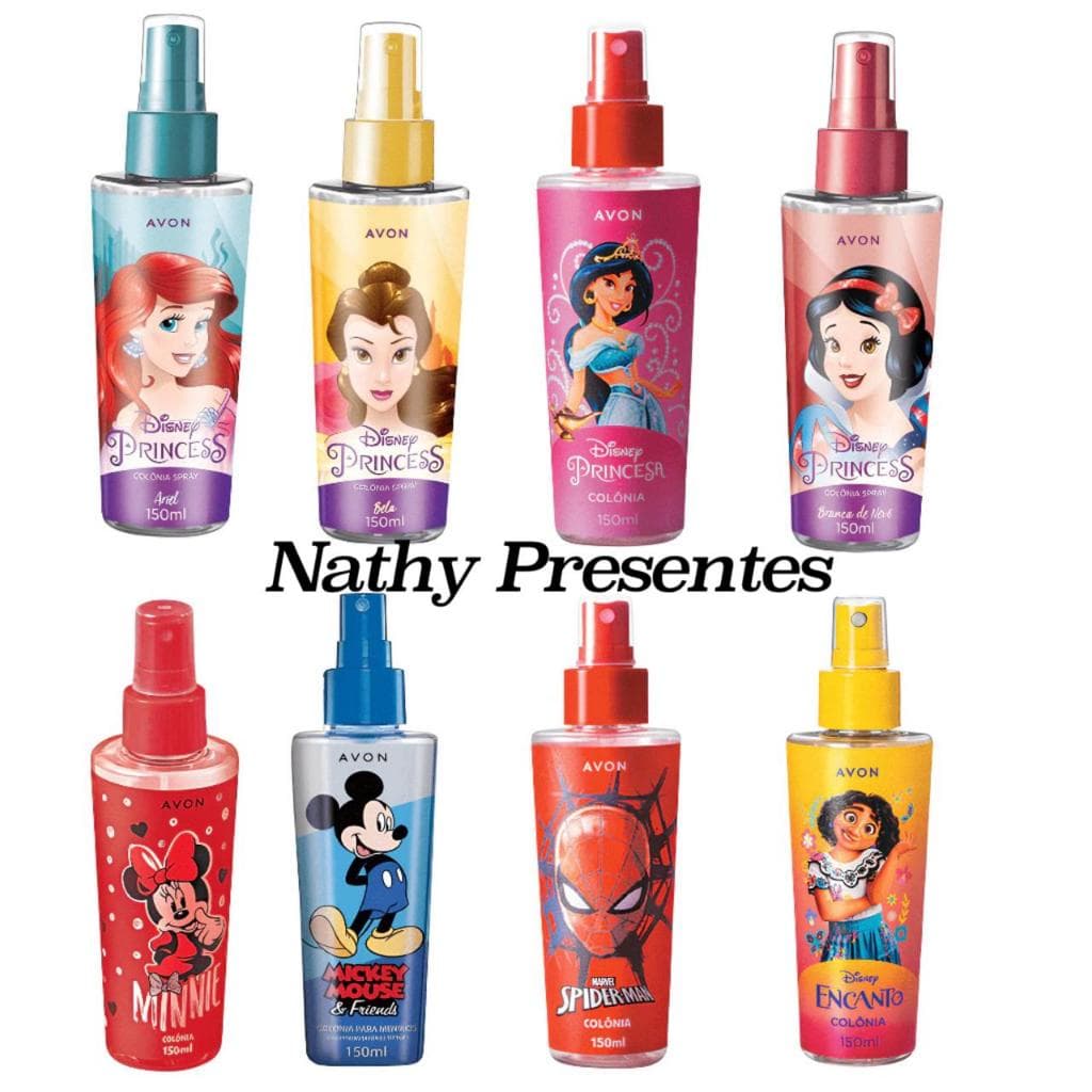 Colônia Infantil-Novas Embalagens- Mickey,Minie,,Ariel,Avengers,Branca de Neve, Homem Aranha, 150ml ou 70ml