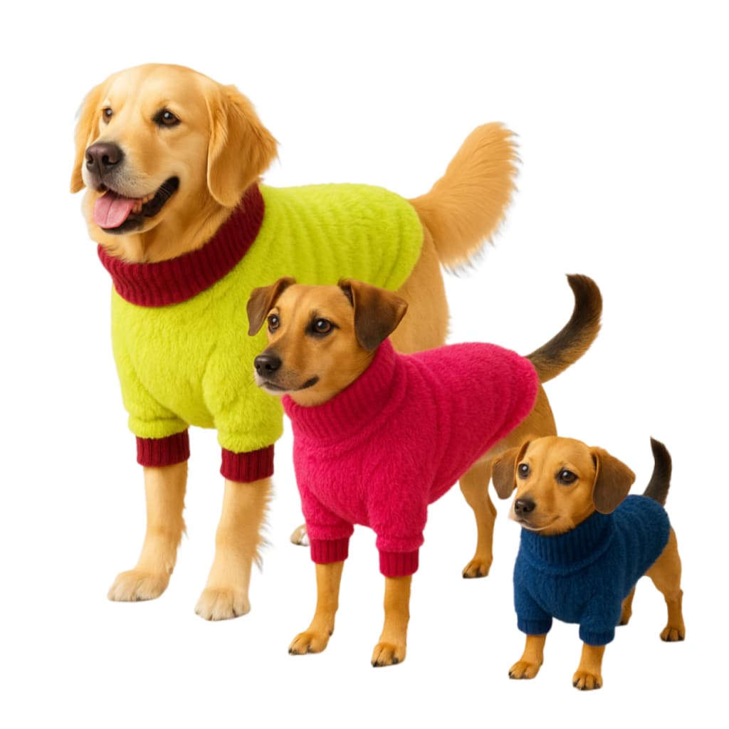 Roupa Cachorro Pet Inverno Tecido Grosso Soft Quentinho Porte Pequeno, Porte Medio e Porte Grande