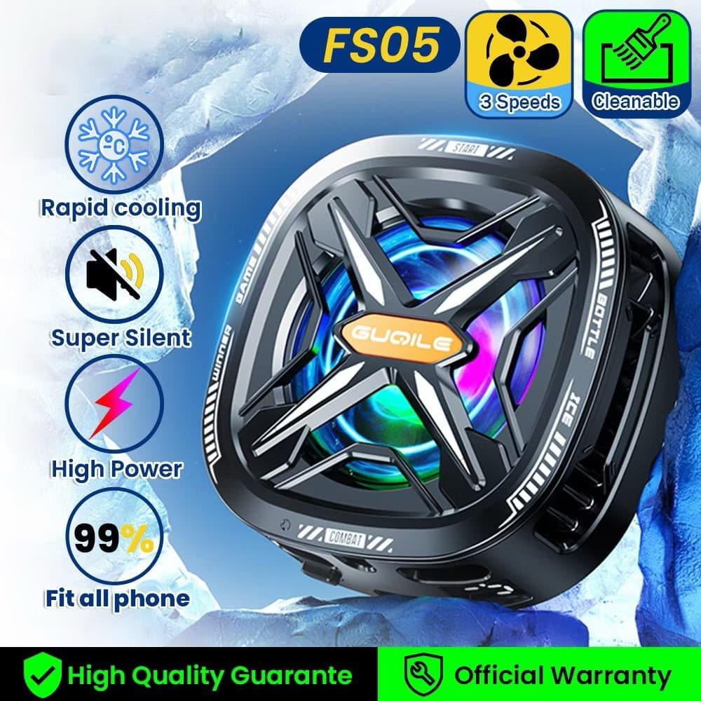 Cell Phone Cooler AL19 Black Shark Magnetic , Ventilador De Telefone RGB Portátil Móvel Leve