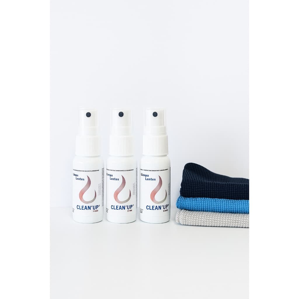 Kit 3 Limpa Lentes 25ml + 3 Flanelas Mágicas