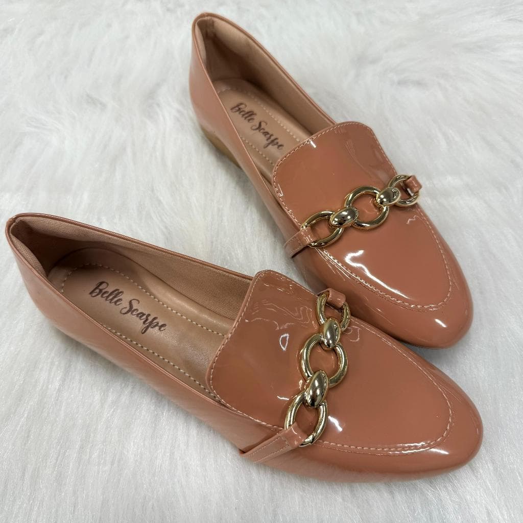 Mocassim Feminino Sandália Casual Bico Redondo Elegante Confort Corrente Moderno Chic