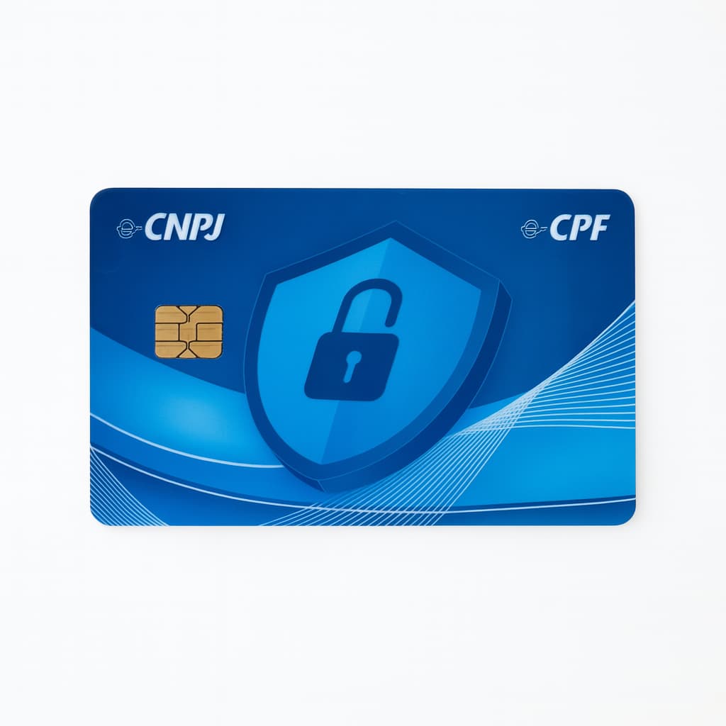 Cartão Smart Card Certificado Digital A3 para e-CPF ou e-CNPJ Compatível com Leitora USB
