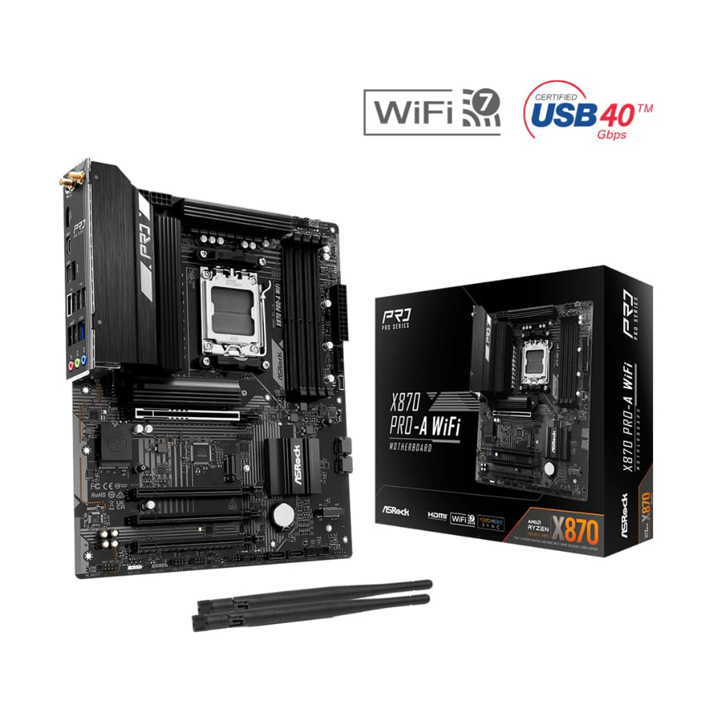 Placa Mãe Asrock X870 Pro-a Wifi Am5, Ddr5, Pcie 5.0