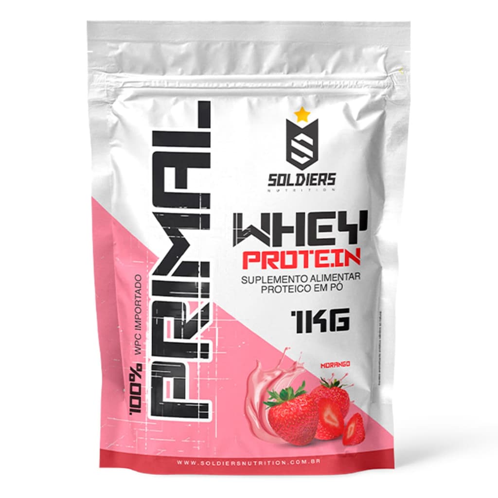 Whey Protein Primal 1kg Importado Soldiers Nutrition Suplemento Proteína Muscular