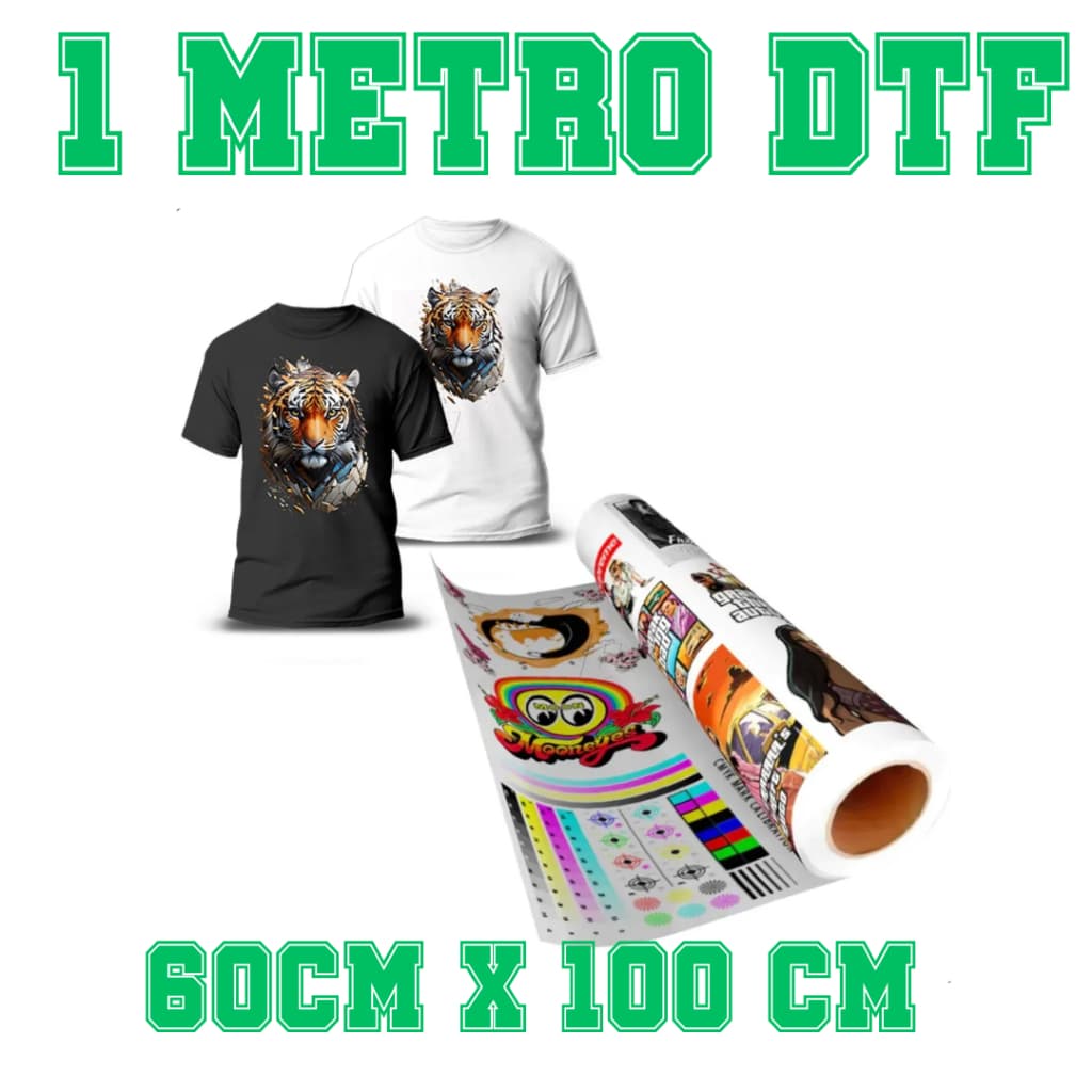 1 Metro DTF 60cm x 100cm Folha a4 e folha a3 Tenha pronto sua Arte Enviamos de Imediato