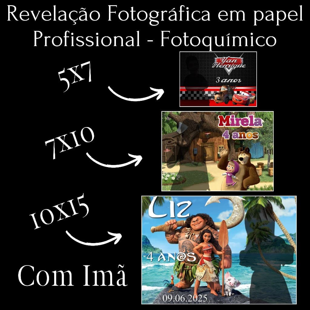 Kit 30 Fotos COM IMA de Geladeira Lembrancinha Convite Personalizado Qualquer Tema - Tamanhos