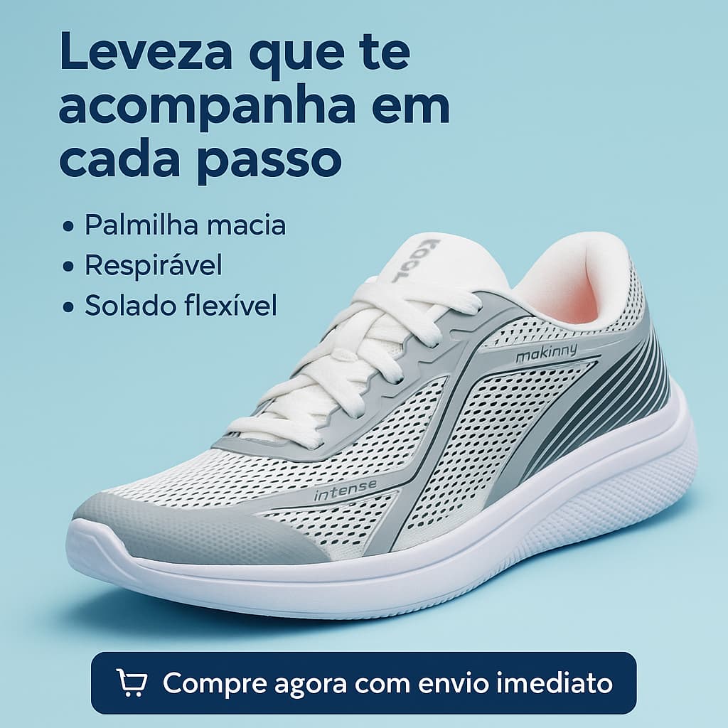 Tênis Feminino Leve para Corrida e Academia – Respirável e Confortável 2024