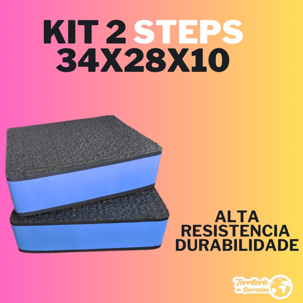 Kit com 2 Steps de Academia  34x28x10 cm