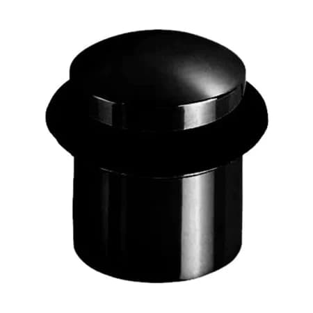 Batedor Amortecedor de Porta Piso Chão Preto Fosco Metal Aluminio Maciço