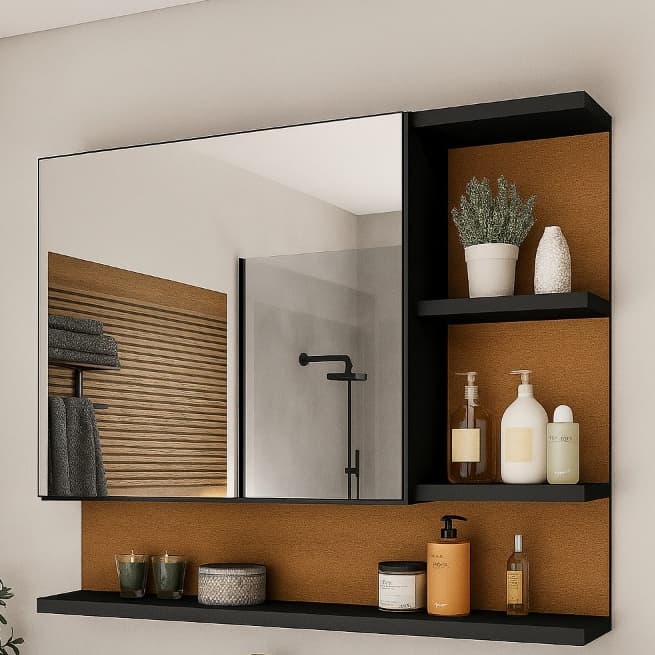 Promoção! Armário Espelheira com Porta Clepatra - VÁRIAS CORES