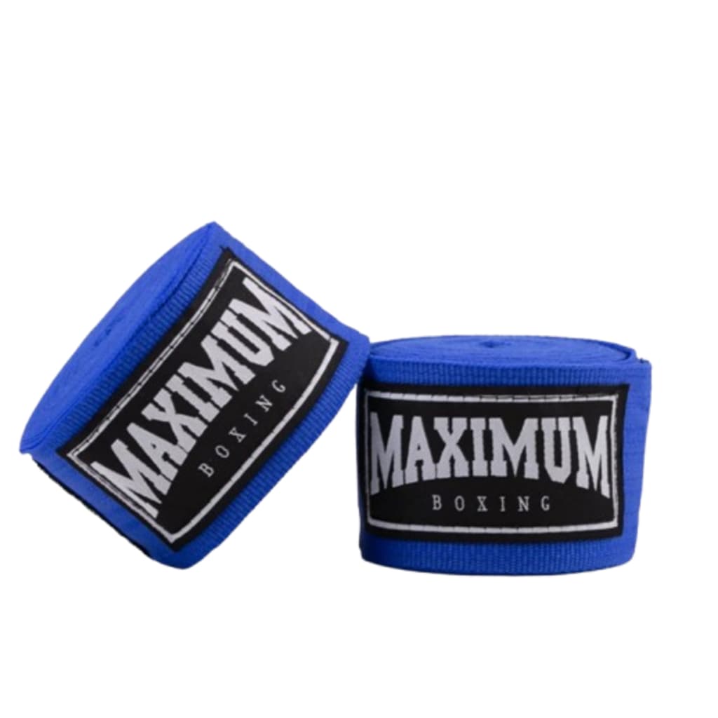 Bandagem Boxe e Muay Thai Maximum Original 3m ou 5m Azul Escuro Profissional Original