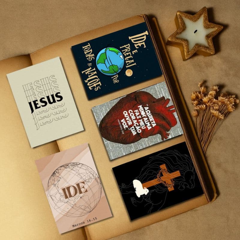 Kit 5 marcadores magnético - Bíblico I