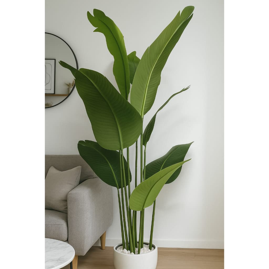 Planta Árvore Bananeira Artifical Grande Folhas Verdes 160cm