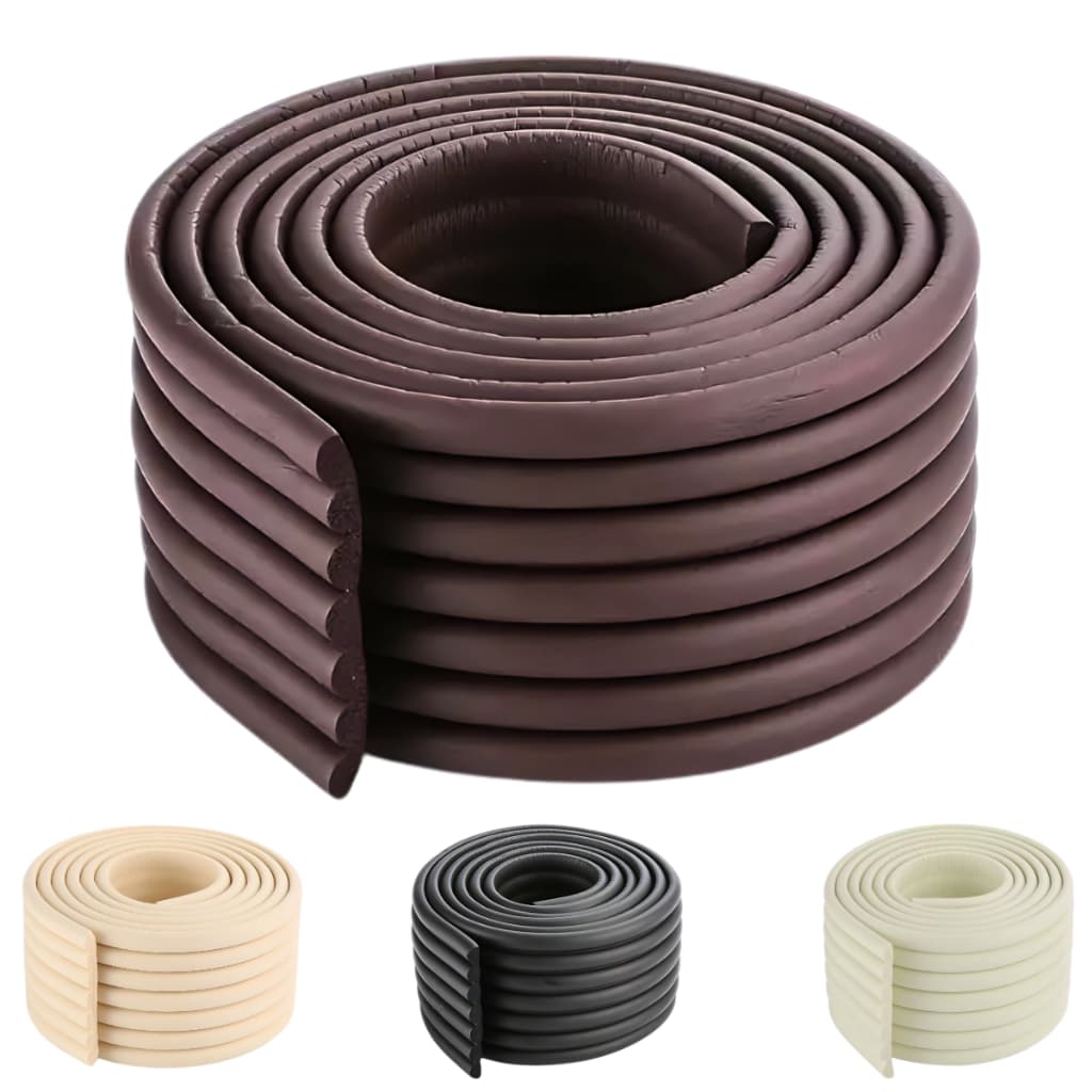 Protetor de Quina Borda e Canto Afiado Proteção Bebê Rolo 2M Flexível com Fita Dupla Face Cantoneira