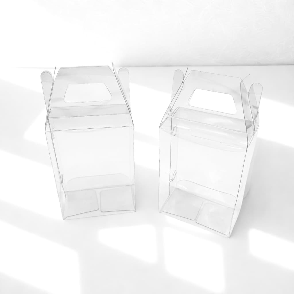 Caixa maleta PVC transparente de acetato 9x4x6,5cm Lembrancinha aniversário, aromatizador sabonete