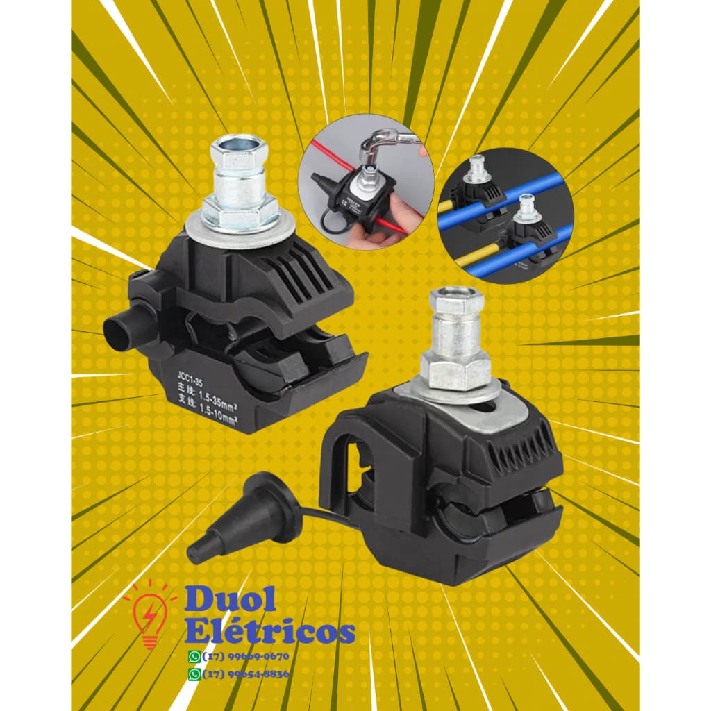 2 Conector perfurantes 10 a 95mm - 2 peças.