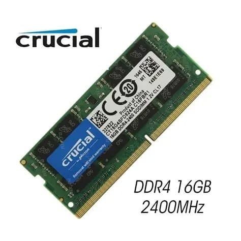 Memória RAM Crucial DDR4 16GB DDR4 2400MHz – Notebook