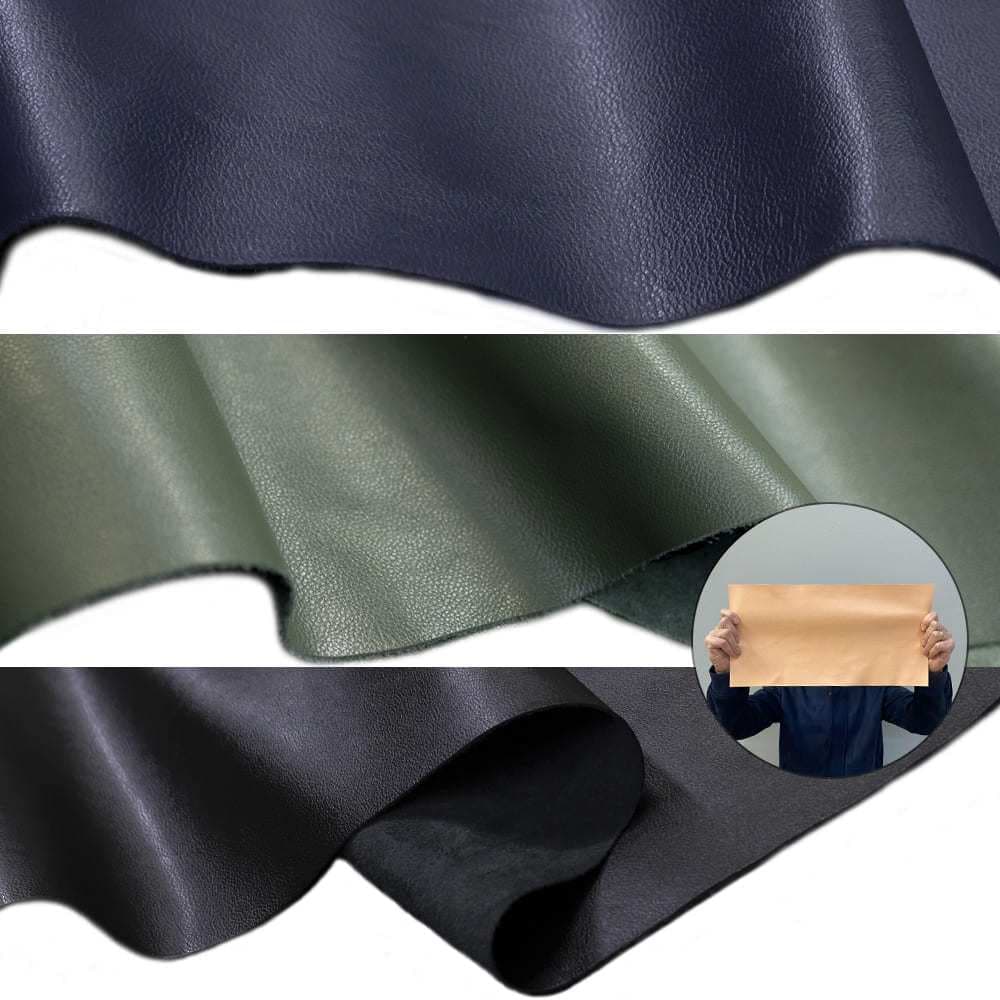 Kit 3 Painel Couro Genuíno 25x50cm Fly - Pedaço Placa Retalho de Couro Bovino - Escolha as Cores