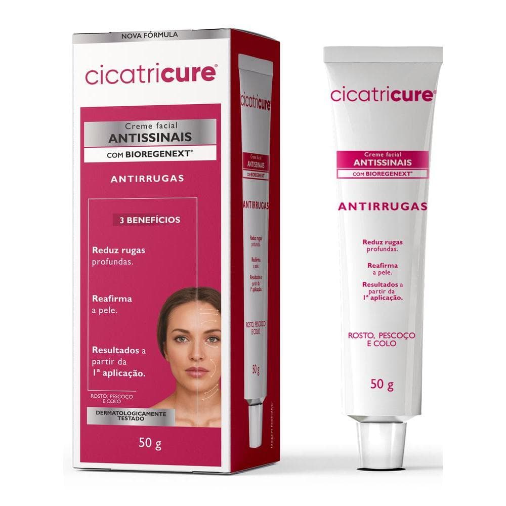 Creme Facial Cicatricure Antirrugas 50g