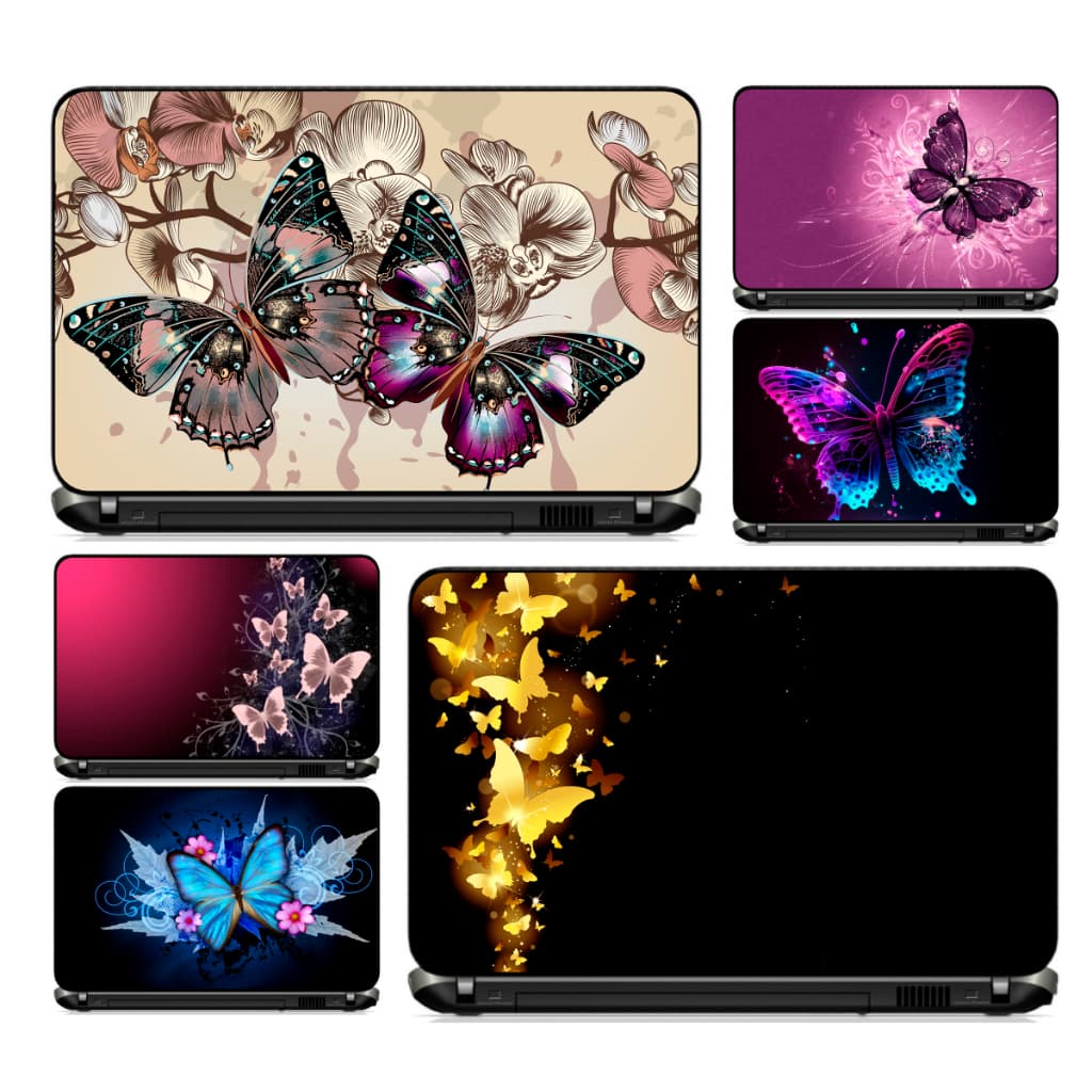 Adesivo Personalizado Skin Pelicula Notebook Macbook Tablet Borboleta [ D-02 ] Natureza Jardim Vida