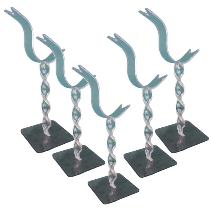 Kit 5 Expositor Para Calçado Haste Torcida De Acrílico 23cm