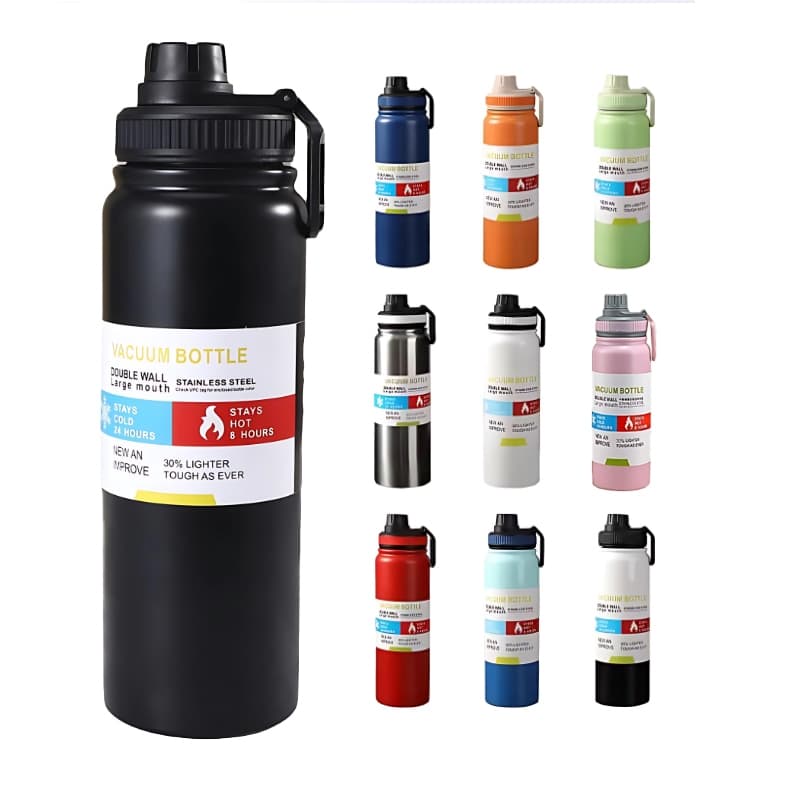 Garrafa Térmica aço inox 304 garrafa espacial Quente & Frio com 800ML com Alça e Isolamento O13