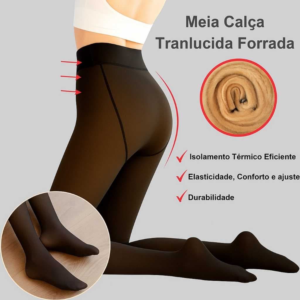 Meia calça térmica translucida feminina  36-48 Miea Fio 40 Sem Pelinhos