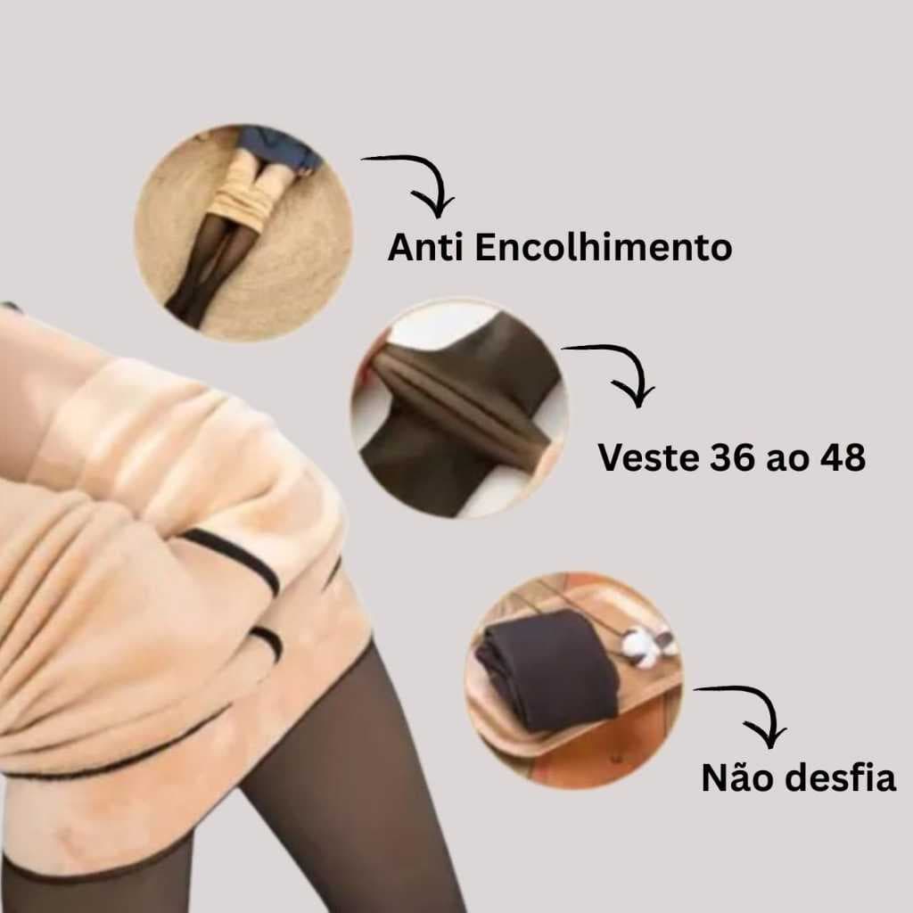 meia calça térmica  translucida feminina 36 ao 46 Meia Fio 60 Sem Pelinhos