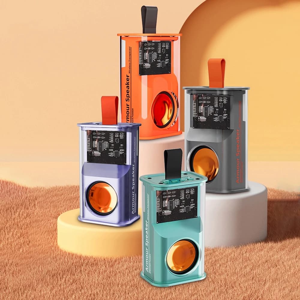 Mini Caixa de Som Portátil RGB - Bluetooth 5W com Subwoofer B9