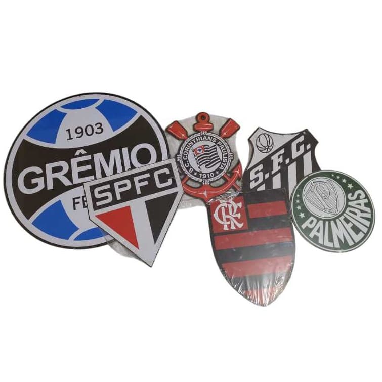 Times Escudo Para Parede MDF Placa Decorativa de Time 48x48 e 18X18