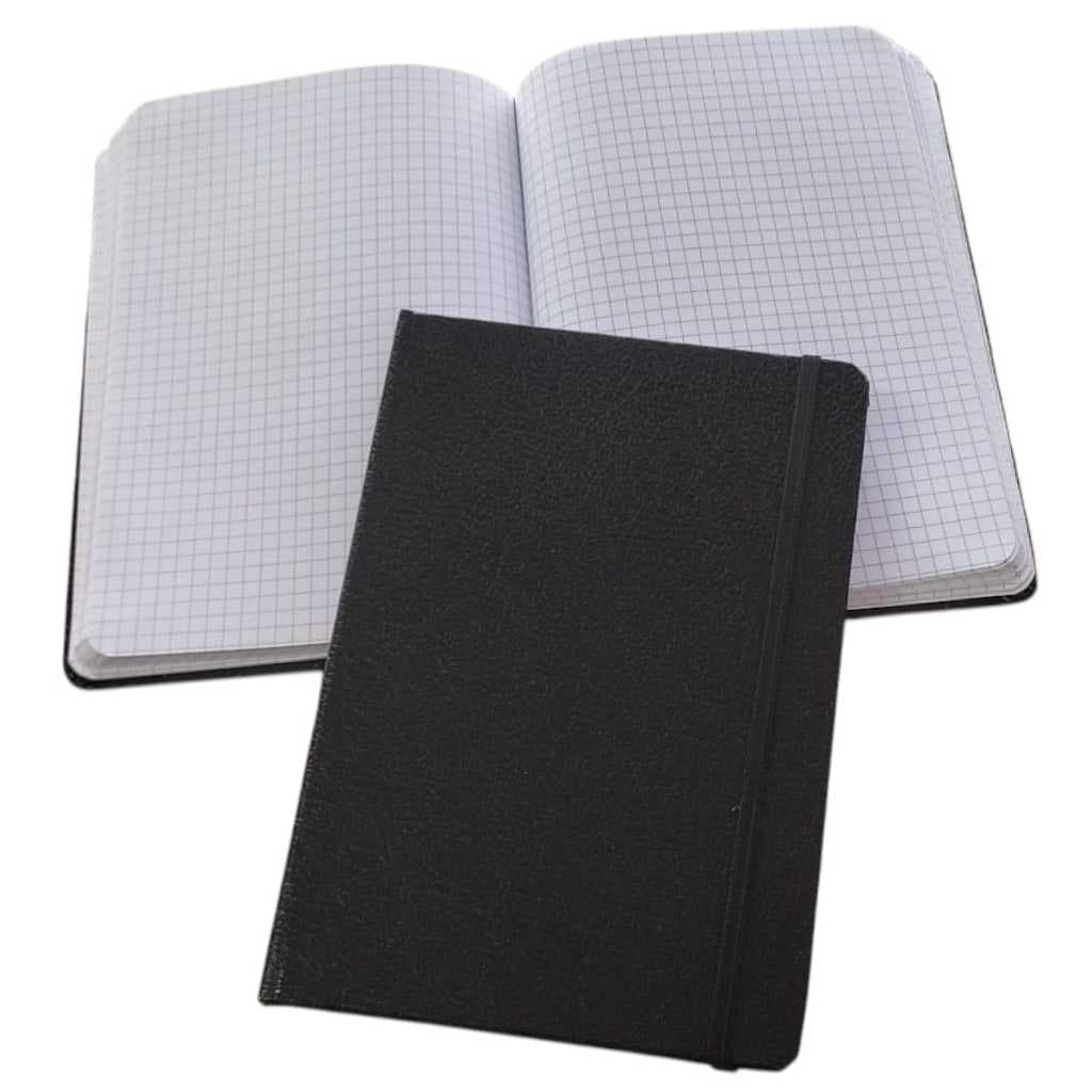 Caderneta Sketchbook 14x20cm Folha QUADRICULADA Capa dura Couro Sintético