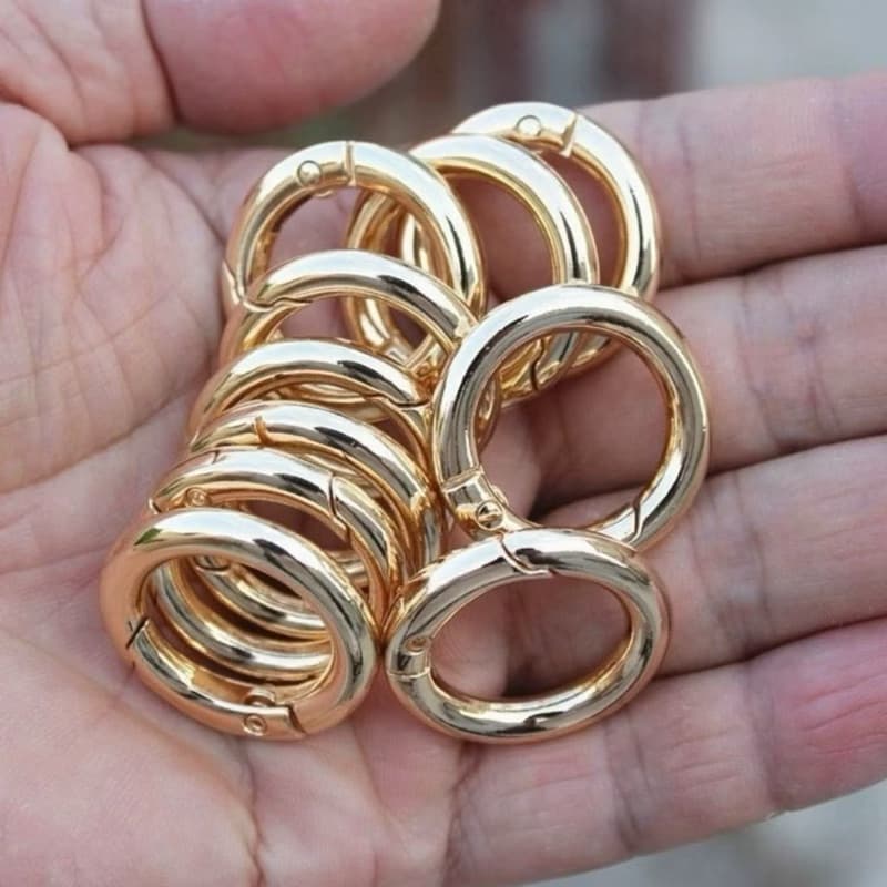 Mosquetão Argolas Articuladas 25mm Para Bolsas de Crochê e Artesanato Geral Envio Imediato