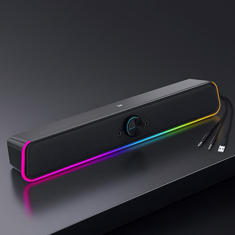 Home Theater Soundbar RGB De PC SEISA E-1415 - Som Claro E Potente