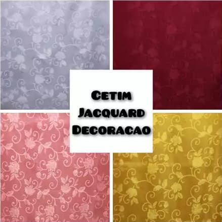 10 Metros Tecido Cetim Jacquard Jacar Jakar Decoracao Varias Cores Otimo Preço