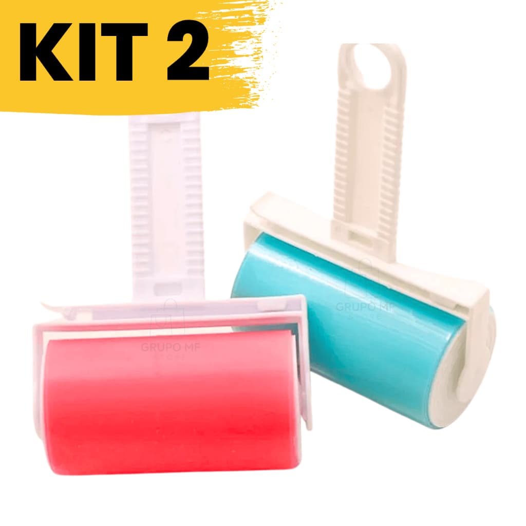 OFERTA Kit 2 Rolo Tira Pelos Lavável Reutilizável Roupa com Capa Protetora