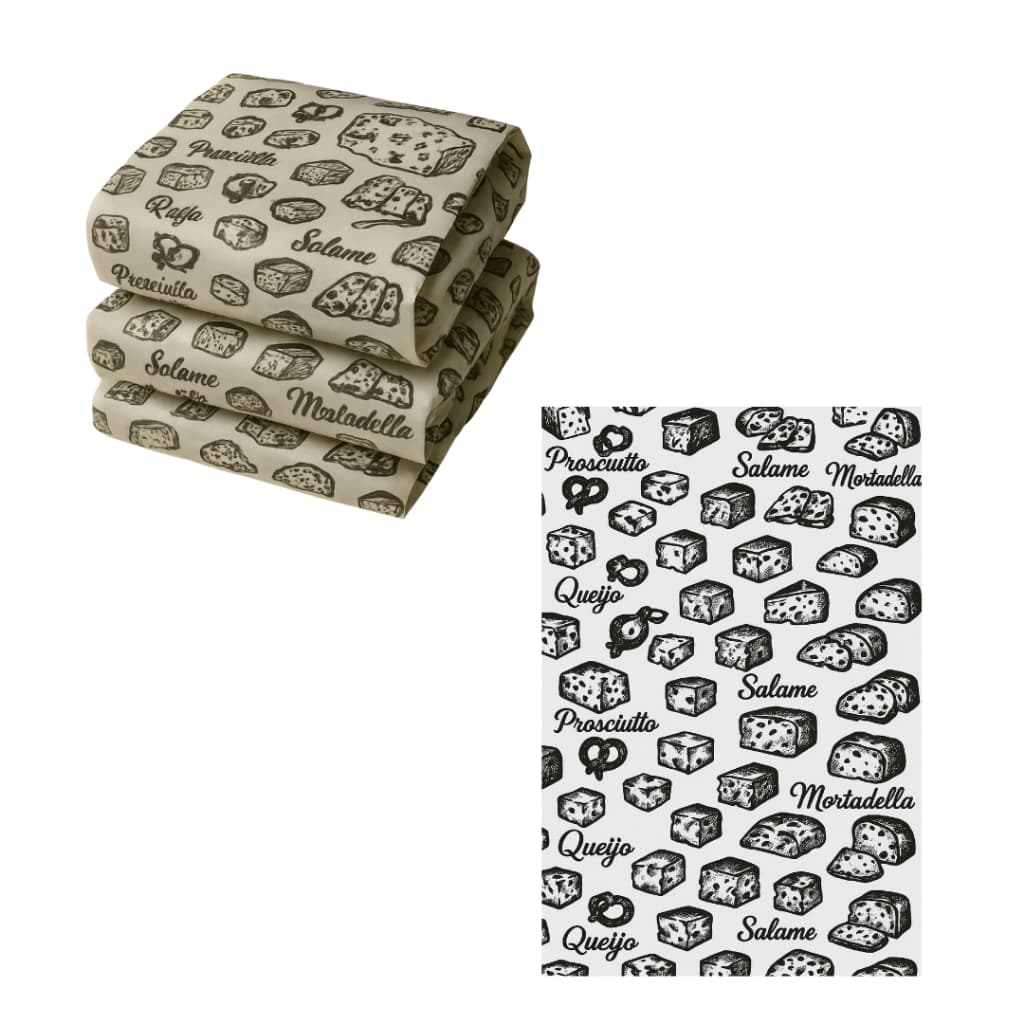 Papel Acoplado Para Frios Queijo E Presunto 400 Un 40 x 33