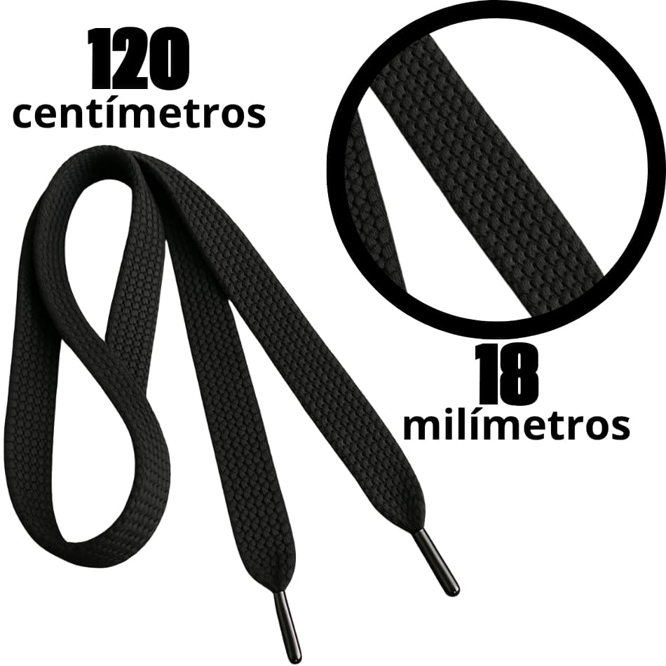 Cadarço BBOY 120cm Largo 18mm Preto Resistência para Tênis sapatos mochilas Sacolas Capuz Roupas